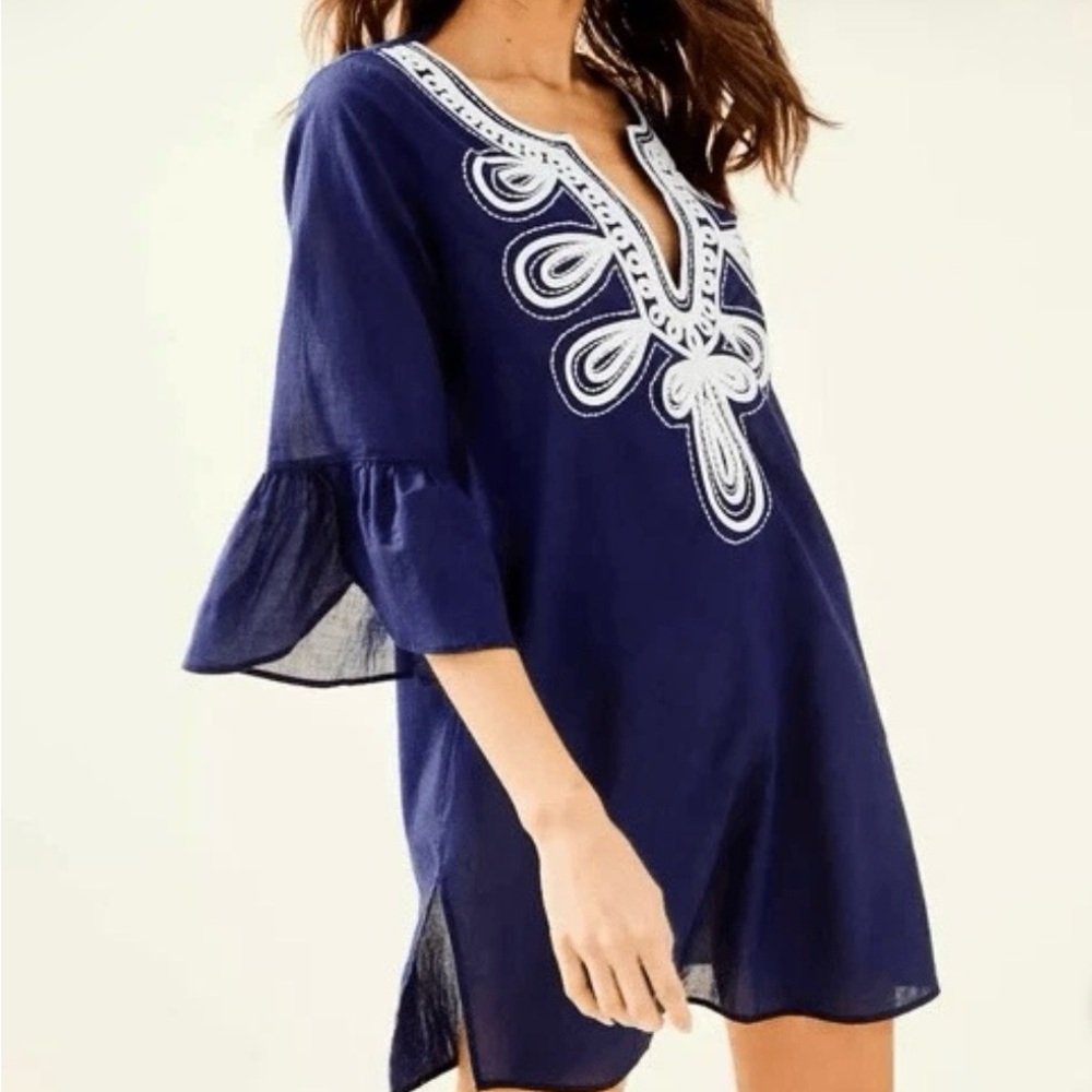 Lilly Pulitzer Navy beach coverup